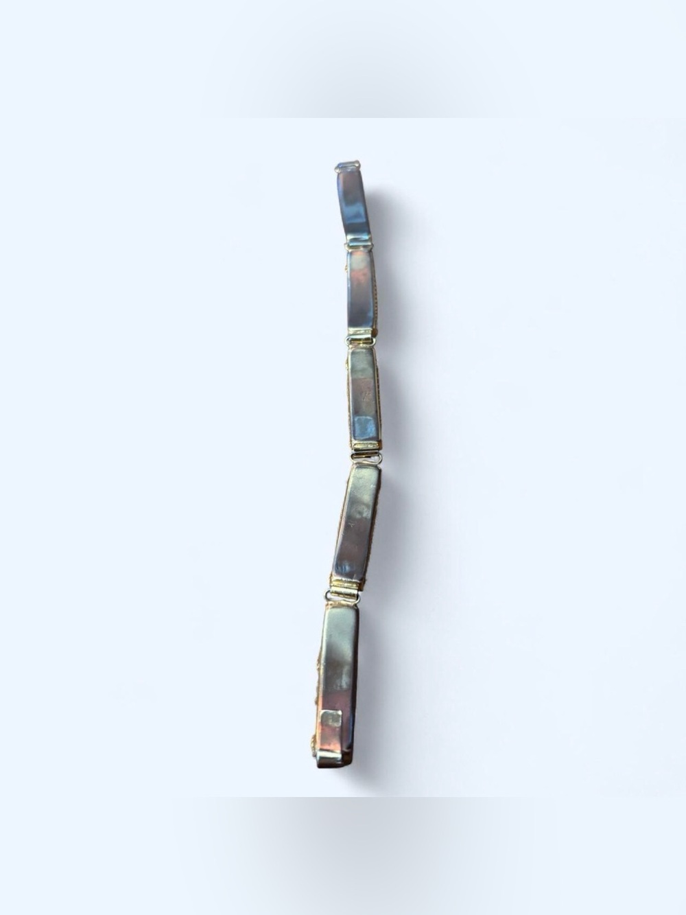 VTG Mid Century Italian Micro Mosaic Bracelet Gold Tone Multicolor Floral 19 cm - Picture 6 of 7